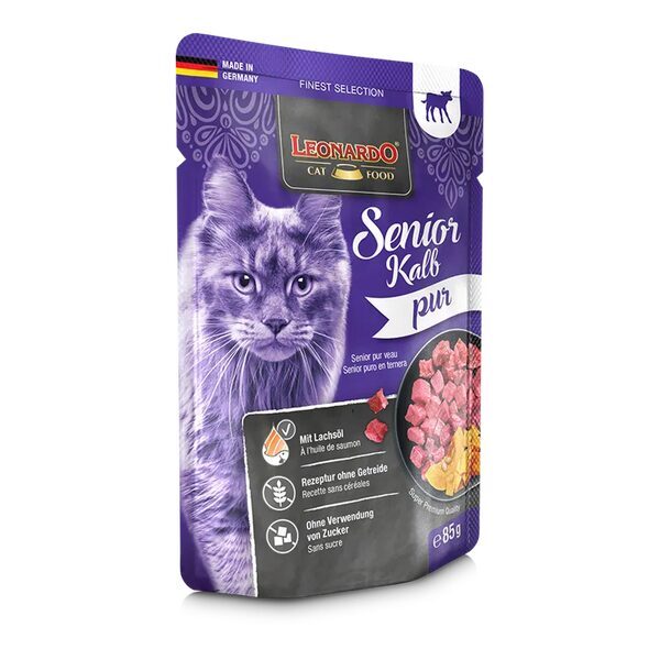 LEONARDO CAT SENIOR VEAL PURE 85G