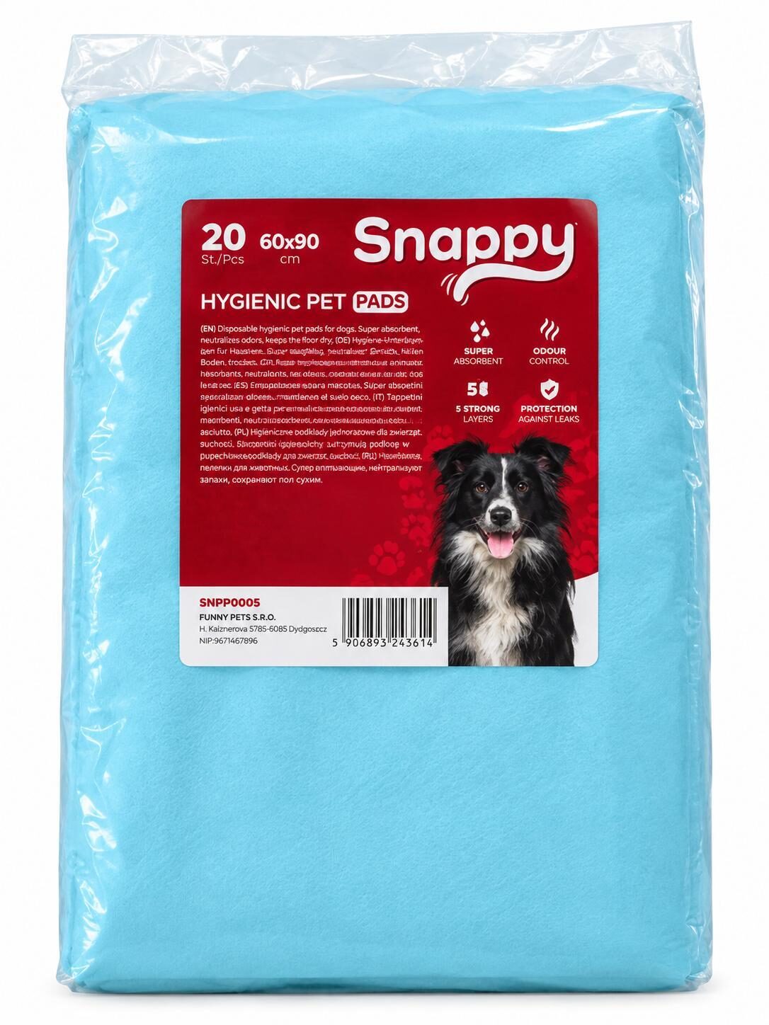 SNAPPY Higienic Pet Pads 60x90, 20