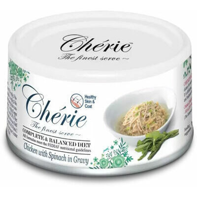 Cherie Cat Chicken with Spinach in