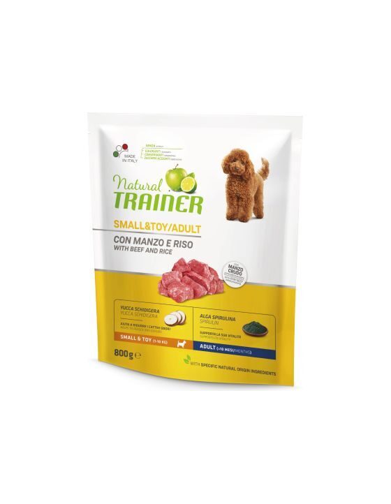 NATURAL TRAINER DOG SMALL&TOY BEEF&RICE 800g