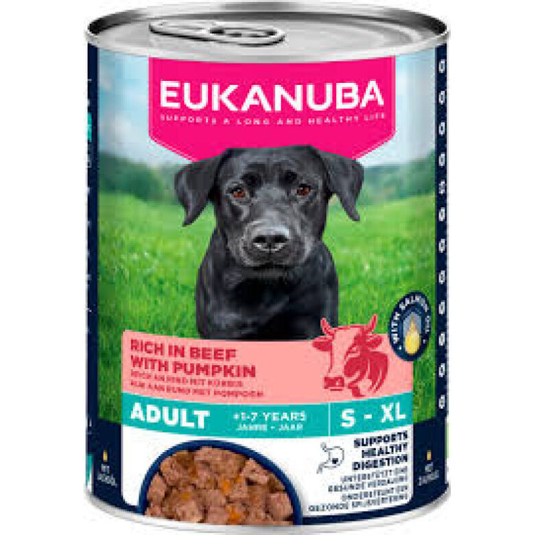  EUKANUBA wet food for adult dogs, rich in beef with pumpkin 400g