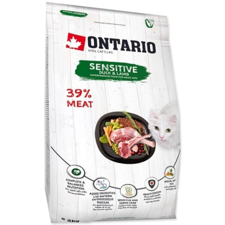 Ontario Cat Sensitive Derma, 2 kg