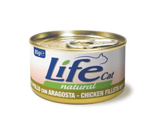 LIFE CAT Natural CHICKEN WITH LOBSTER 85G (ar vistu un omāru)