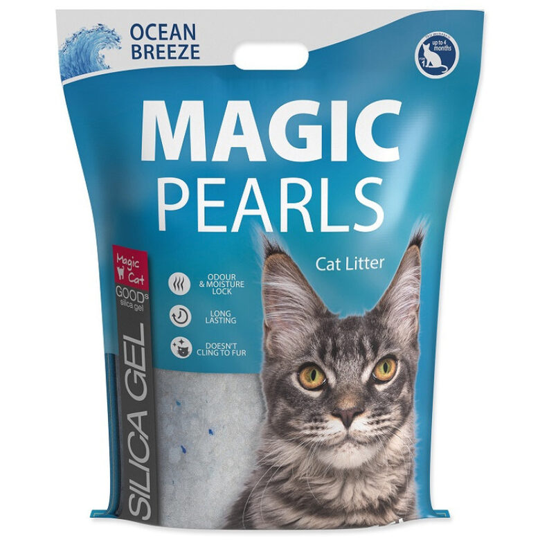 Magic Pearl Ocean Breeze, 16 l - silikona pakaiši kaķu tualetei