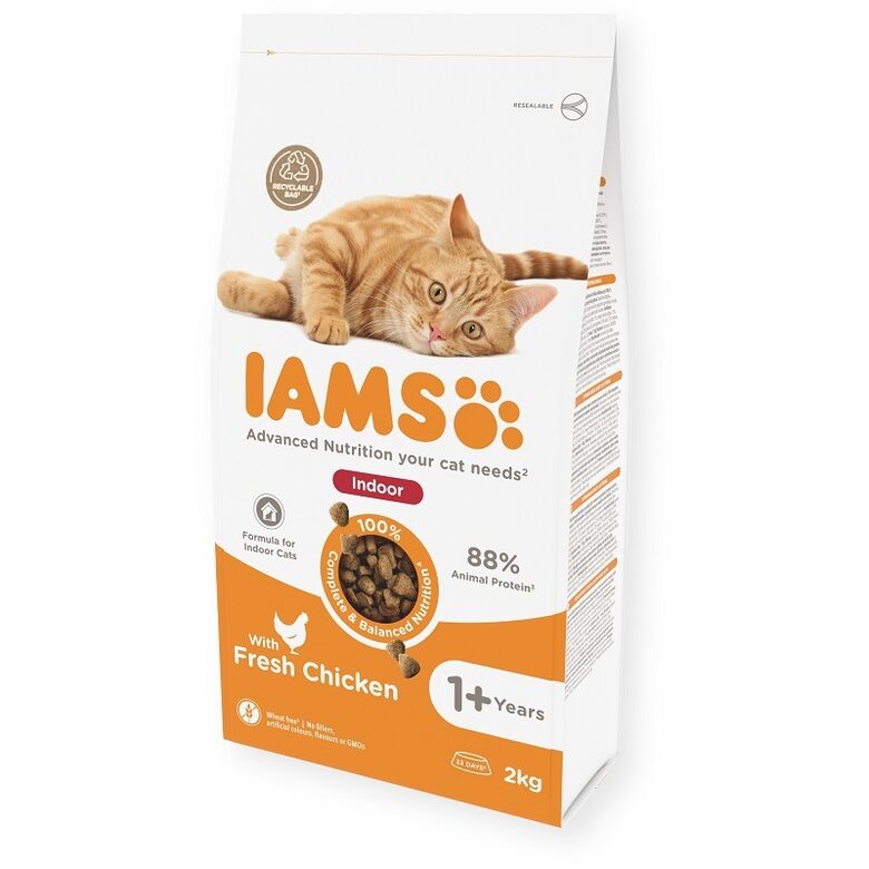  IAMS CAT ADULT INDOOR CHICKEN, 2 kg