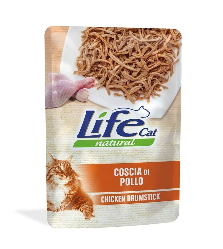 LIFE CAT Natural Pouch CHICKEN DRUMSTICK 70G (vistas kājiņas želejā)