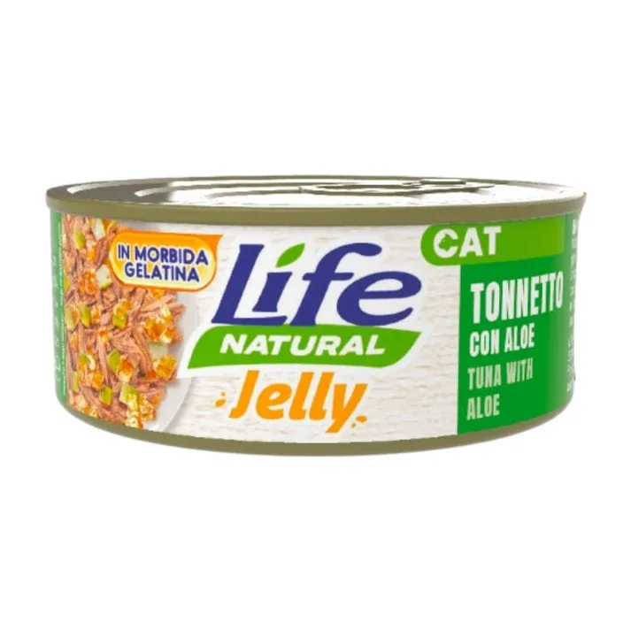 Life Cat Natural Jelly Tuna with Aloe 70g - konservu kaķiem ar tunci un alveju