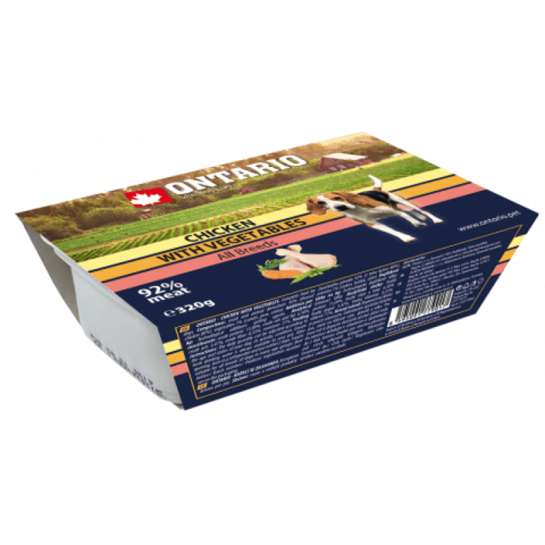 Ontario Dog Alucup Chicken with vegetable, 320 gr