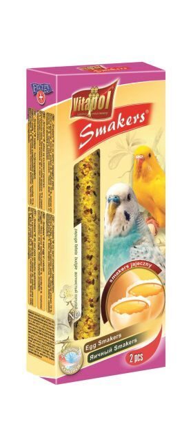 Vitapol STANDARD Smakers egg for budgie 2pcs 80g -  nūjiņas ar olu viļņainajiem papagaiļiem