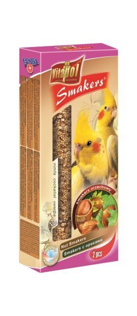 Vitapol STANDARD Smakers nut for cockatiel 2pcs 90g - Nūjiņas ar riekstiem vidējiem papagaiļiem