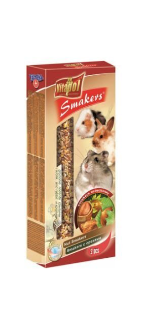 Vitapol STANDARD Smakers nut for rodents and rabbit 2pcs 90g - nūjiņas ar riekstiem grauzējiem