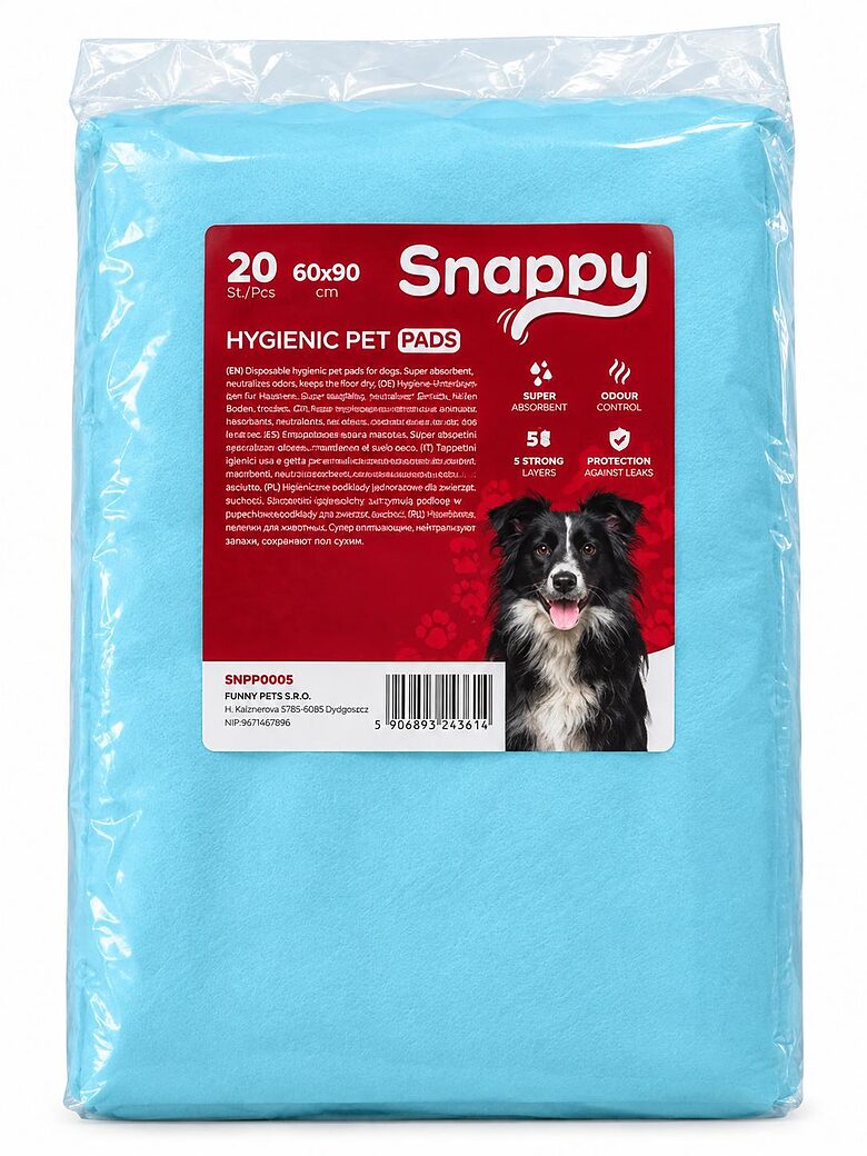 SNAPPY Higienic Pet Pads 60x90, 20 gab. - vienreizējie autiņi
