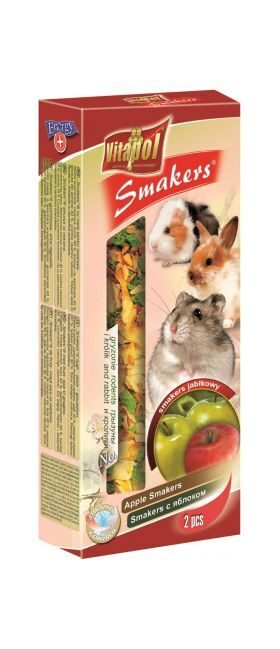 Vitapol STANDARD Smakers apple for rodents and rabbit 2pcs 90g - nūjiņas ar āboliem grauzējiem