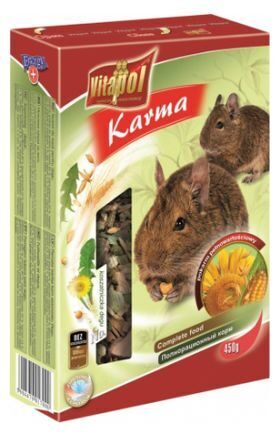 Vitapol Karma STANDARD carton complete food for degu 450g -  barība degu