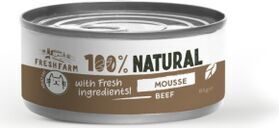 Prefera Fresh Farm CAT Mousse with beef and chicken 85 gr - mīksta gaisīga pastete pieaugušiem kaķiem ar liellopu un vistas gaļu