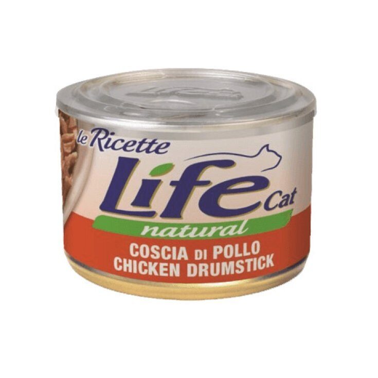 LIFE CAT Natural CHICKEN DRUMSTICK 150G - konservi kaķiem ar vistas gaļu