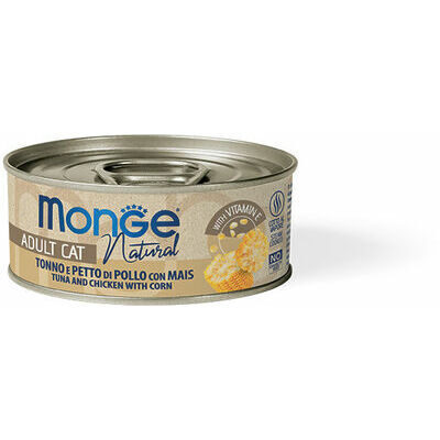 Monge Cat Natural Tuna and Chicken Breast with Corn 80 g
