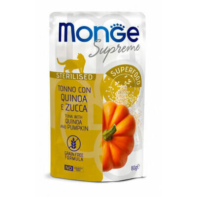 Monge Cat Supreme Pouch Sterilised Tuna Flakes with Quinoa and Pumpkin 80 g