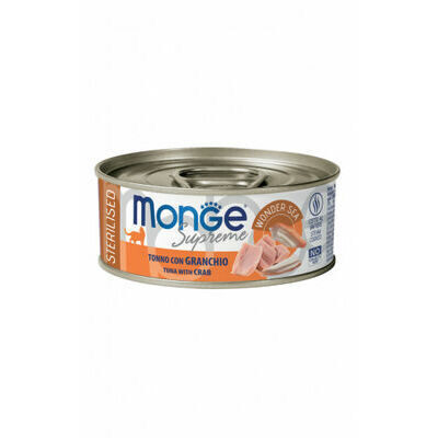 Monge Cat Supreme Sterilised Tuna Flakes with Crab 80 g