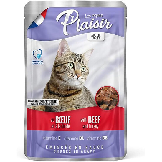 Plaisir Cat Beef and Turkey, 100g