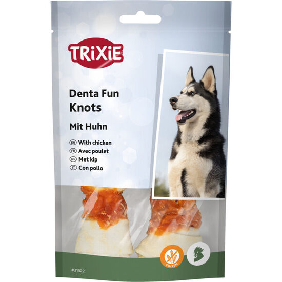 Trixie Knotted Chewing Bones with Chicken 11cm, 2gab. 70g