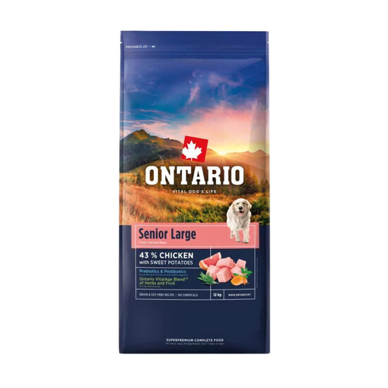 Ontario Senior Large, Chicken and Sweet Potatoes, 12 kg