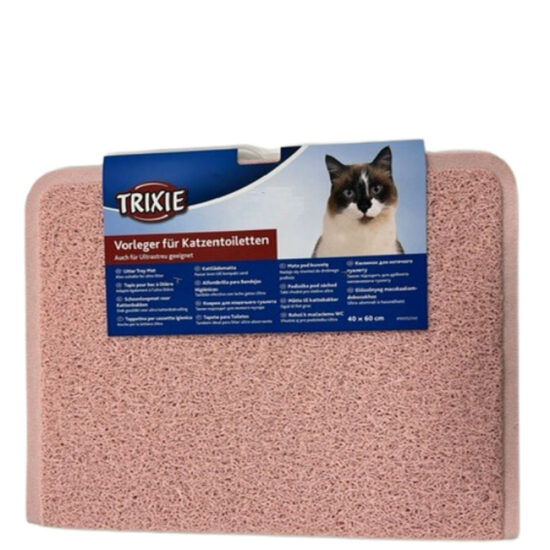 Trixie Cat litter tray mat, PVC, 40 × 60 cm pink - polivinilhlorīda paklājs kaķu tualetēm
