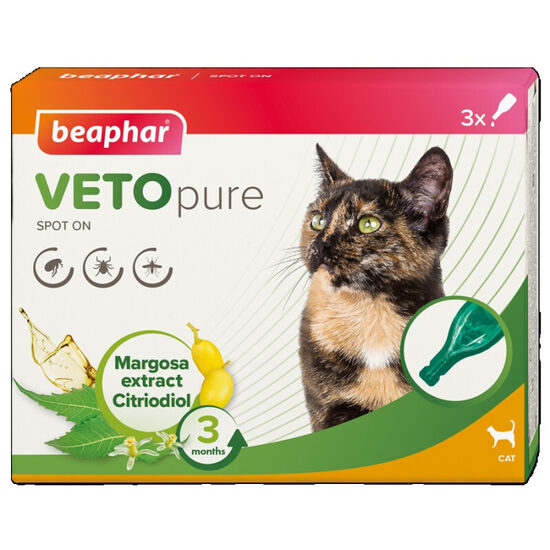  Beaphar Spot on Veto pure, 3 gab - pilieni pret blusām, ērcēm kaķiem