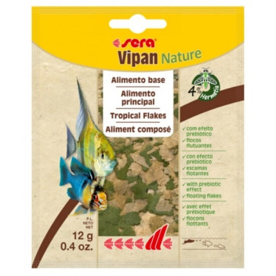 Sera Vipan Nature 12g - pārslveidīga barība dekoratīvajām zivīm