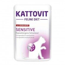 Kattovit Sensitive Huhn+Ente 85g (ar vistu un pīli)