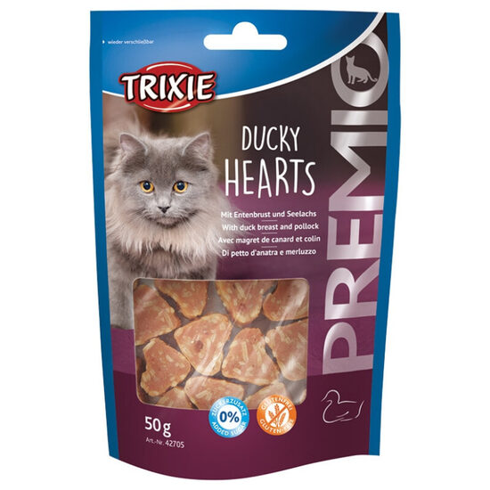 Trixie Premio Ducky Hearts, 50 g (pīles krūtiņa un saida)