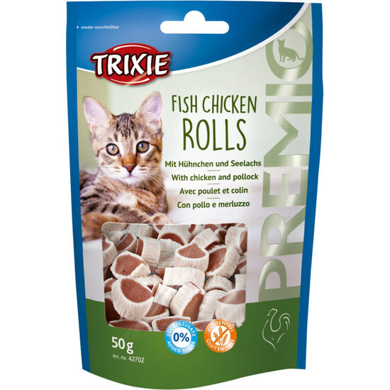  Trixie Premio Rolls with Chicken and Pollock Snack 50g (vista un menca)