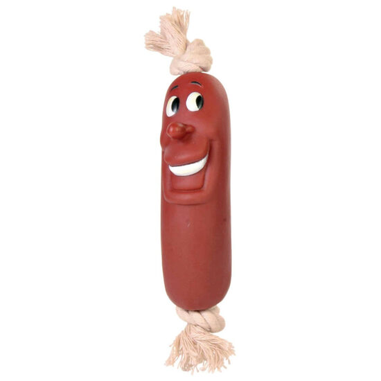 Trixie Snack toy Sausages on a rope with sound 11cm - vinila rotaļlieta ar skaņu suņiem