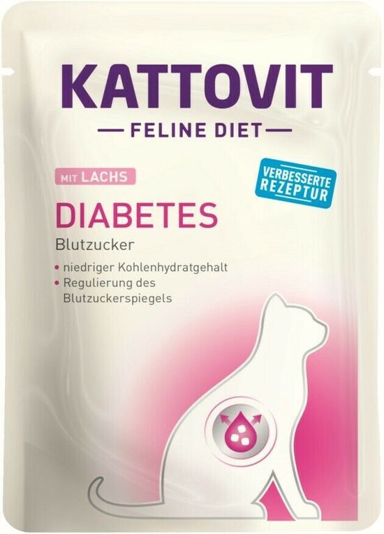 Kattovit Diabetes Lachs 85g (ar lasi)