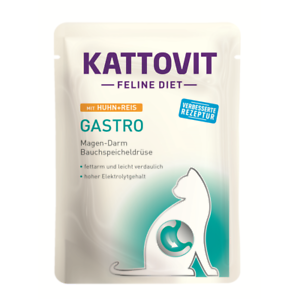 Kattovit Gastro Huhn & Reis 85g (ar vistu un rīsiem)