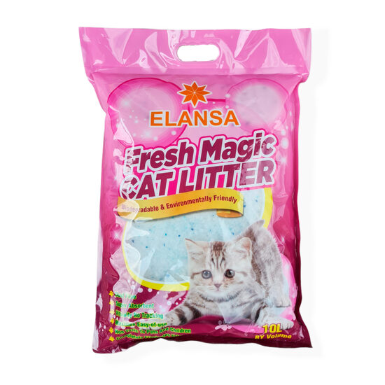 Elansa Fresh Magic Silica Cat Litter  10L - silikona smiltis kaķu tualetei