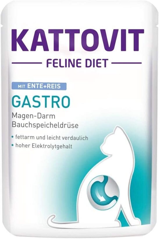 Kattovit Gastro Ente & Reis 85g (ar pīli un rīsiem)