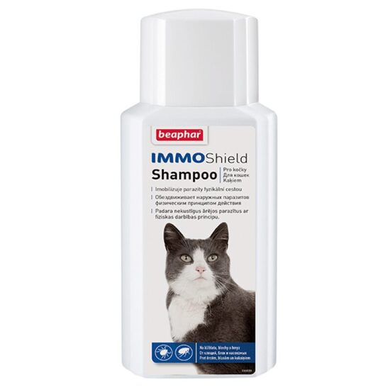 Beaphar IMMO Shield Shampoo Cat, 200 ml - šampūns kaķiem pret blusām, ērcēm