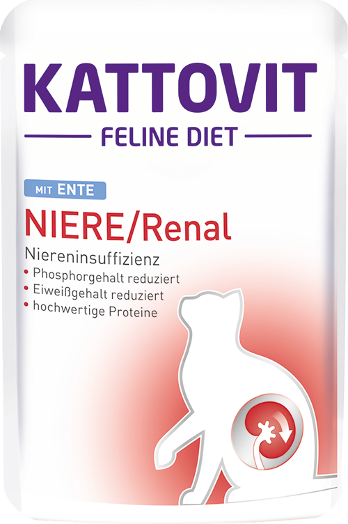 Kattovit Niere/Renal Ente 85g (ar pīli)