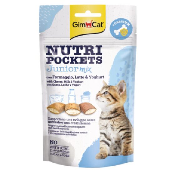 GimCat Nutri Pockets JUNIOR MIX with Cheese and Milk and Yoghurt 60g