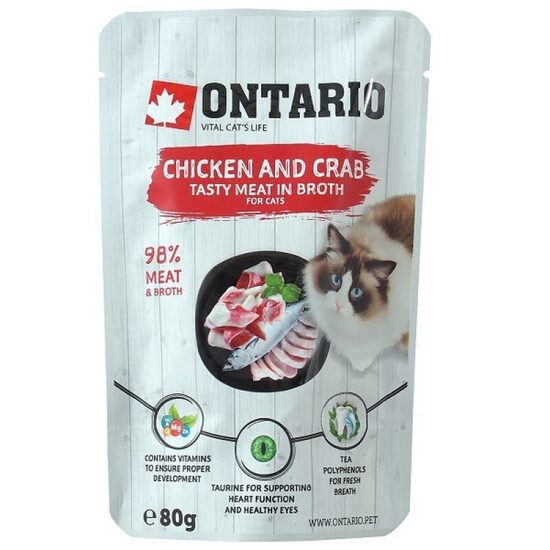 Ontario Pouch Chicken and Crab in Broth, 80g