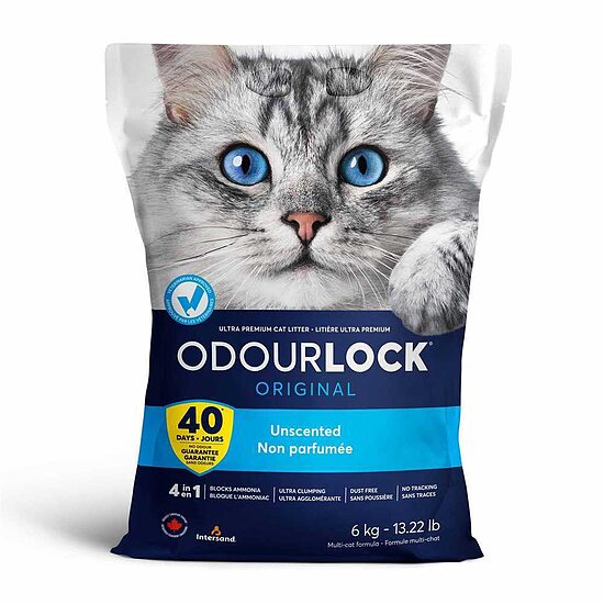 Intersand Odour Lock 6kg - cementējošās smiltis kaķu tualetēm bez smaržas