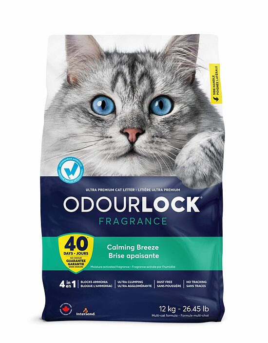 Intersand Odour Lock Calming Breeze 12kg - cementējošās smiltis kaķu tualetēm