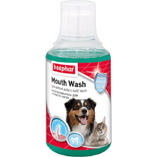 Beaphar Mouthwater 250ml - līdzeklis suņu un kaķu zobu tīrīšanai un elpas atsvaidzināšanai