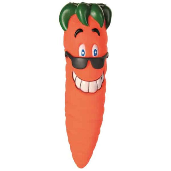 Trixie Snack Toy carrot, vinyl, 20 cm - vinila rotaļlieta ar skaņu suņiem