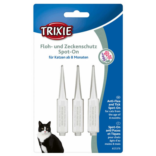 Trixie Spot:On flea and tick protection for cats , 3 × 1 ml - Bio pilieni pret parazītiem kaķiem 