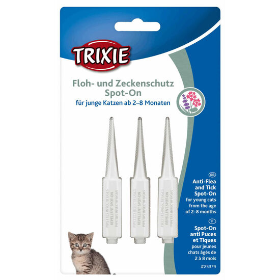 Trixie Spot On flea and tick protection for young cats, 3 × 0.6 ml - Bio pilieni pret parazītiem kaķēniem 