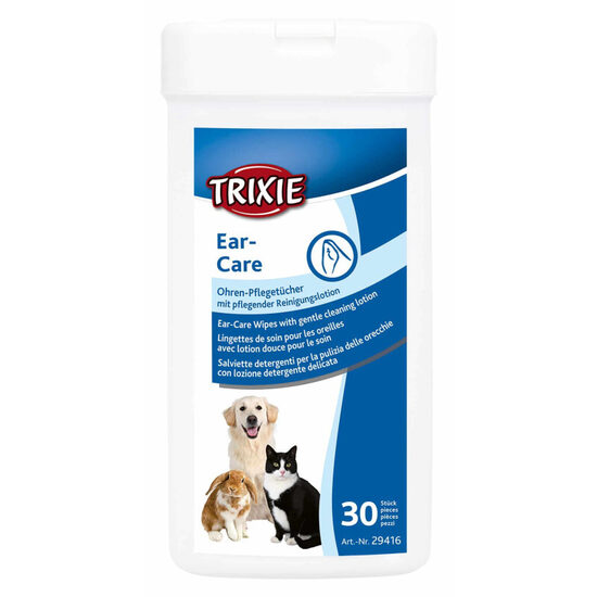 Trixie Ear Care Wipes 30 gab. - mitrās salvetes ausu higiēnai mājdzīvniekiem