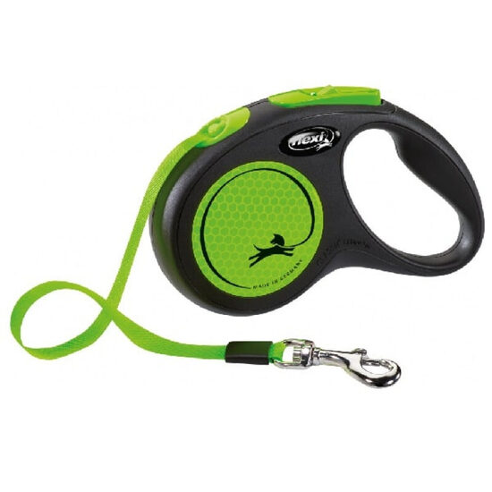 Flexi New NEON, tape leash, S, 5m, (15kg) - inerces pavada suņiem