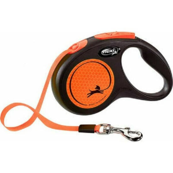Flexi New NEON, tape leash, S, 5m, (15kg) - inerces pavada suņiem